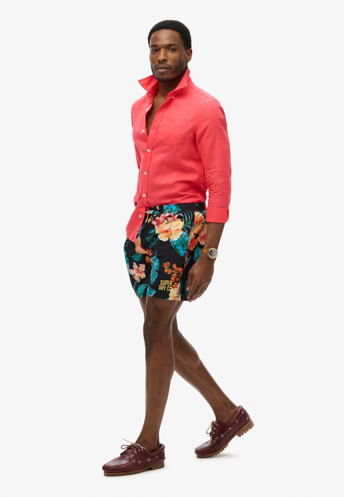 Hawaiian Print 16 Swim Short