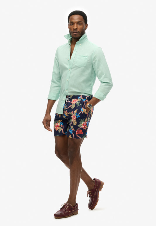 Hawaiian Print 16 Swim Short