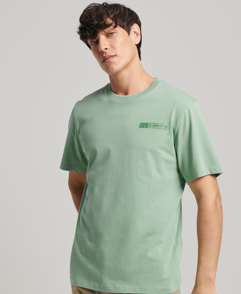 Men's Organic Cotton Stacked Logo T-Shirt Green – Superdry Malaysia