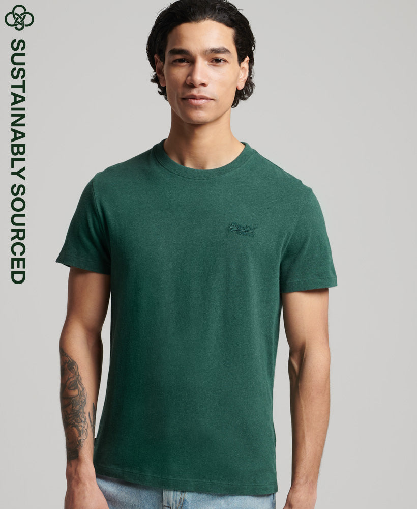 Men's Organic Cotton Vintage Logo Embroidered T-Shirt - Buck Green Marl –  Superdry Malaysia