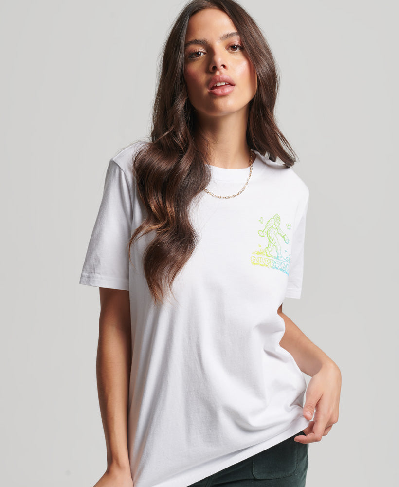 Women's Woodland Graphic T-Shirt - Glacier Grey Marl Tie Dye