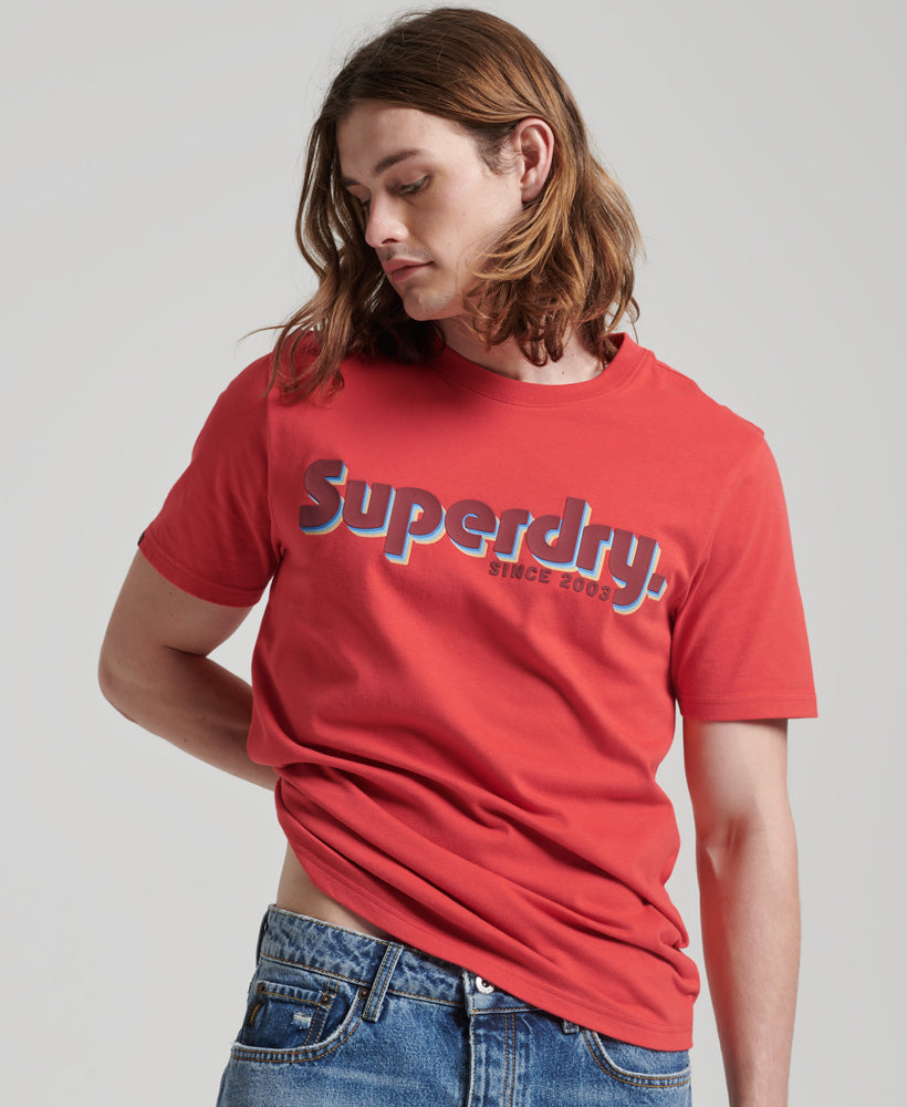 Superdry red t shirt sale