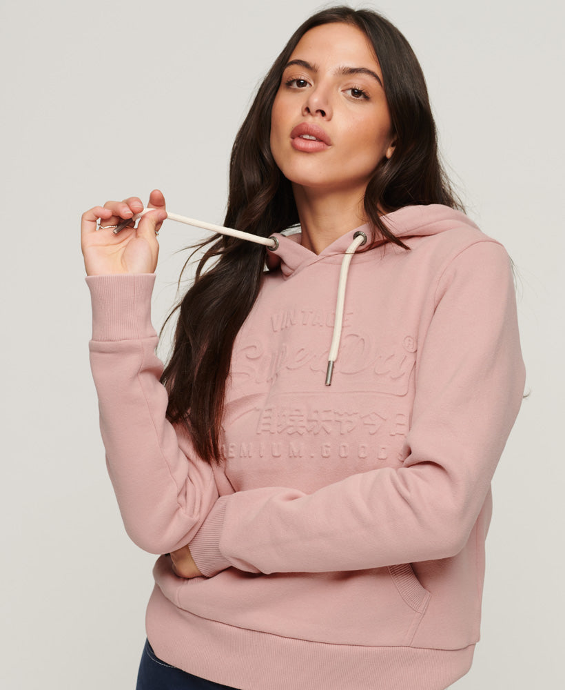 Hooded top - Light pink marl/NYC - Ladies