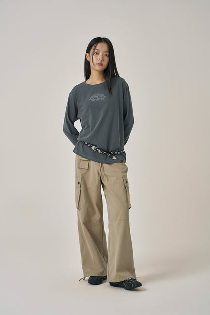 W Flower Embroidered Long Sleeve