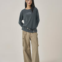 W Flower Embroidered Long Sleeve