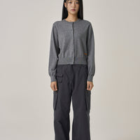 W Roundneck Kint Cardigan