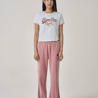 W Heart Graphic Ringer T-Shirt