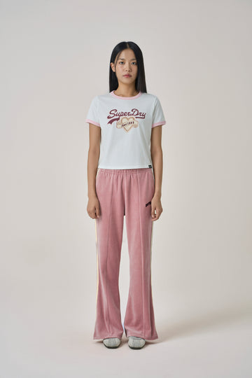 W Heart Graphic Ringer T-Shirt