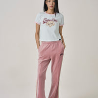 W Heart Graphic Ringer T-Shirt