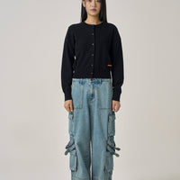 W Roundneck Kint Cardigan