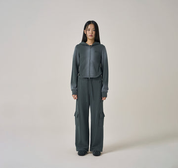 W Vintage Panel Zip-Up Hoodie