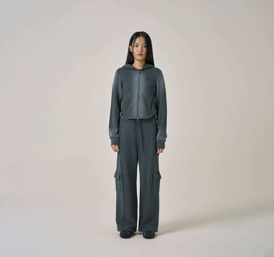 W Vintage Panel Zip-Up Hoodie