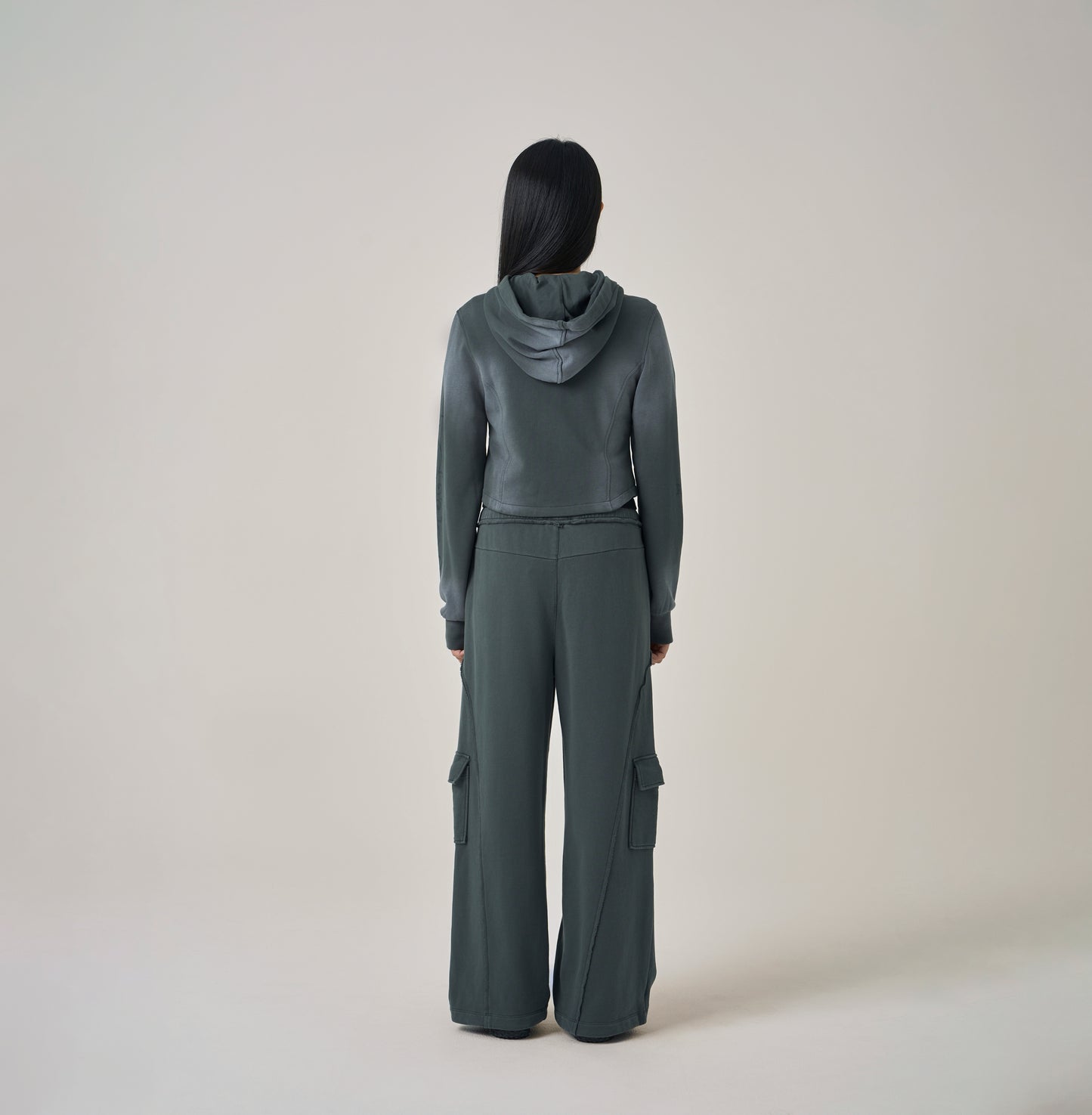 W Vintage Panel Zip-Up Hoodie