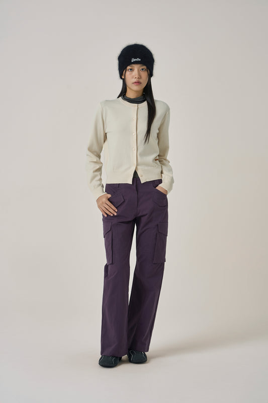 W Roundneck Kint Cardigan