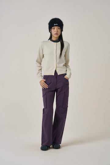 W Roundneck Kint Cardigan