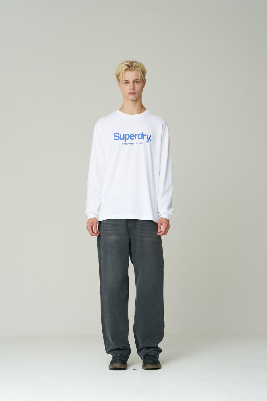 Semi-Over Fit Sd Big Logo Long Sleeve - White