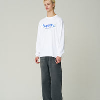 Semi-Over Fit Sd Big Logo Long Sleeve - White