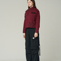 W Military Crop-Semi Over Jacket - Brick