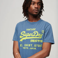 Neon Vintage Logo T-Shirt - Esign Blue