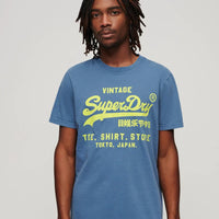 Neon Vintage Logo T-Shirt - Esign Blue