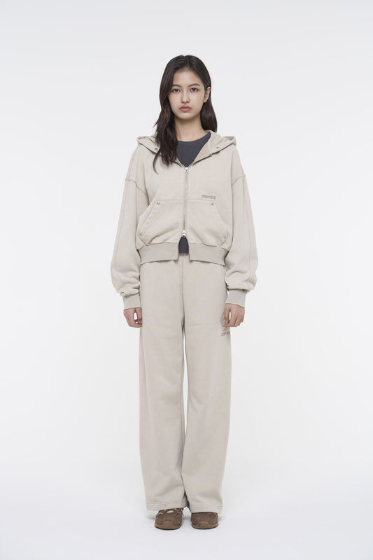 Washed Zip-Up Hoodie