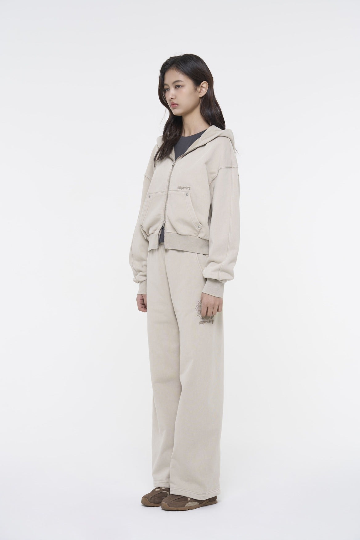 Washed Zip-Up Hoodie