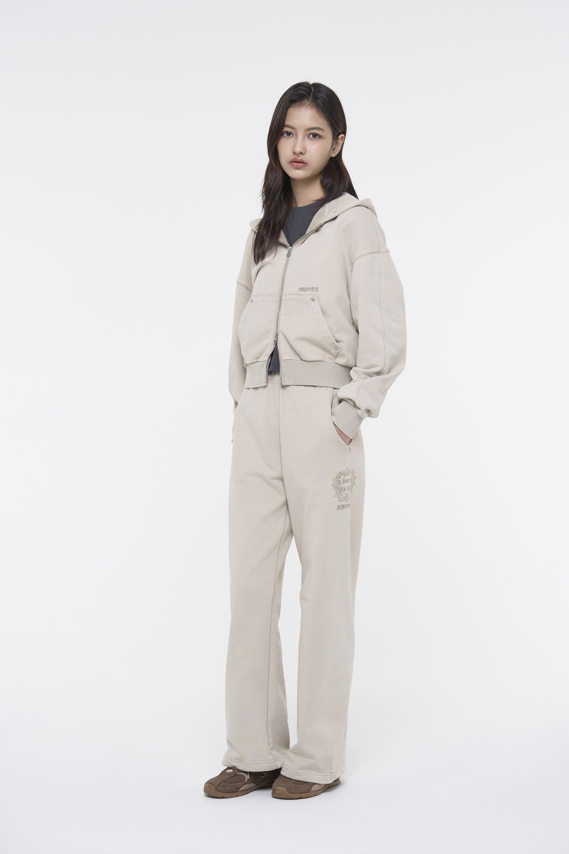 Washed Zip-Up Hoodie