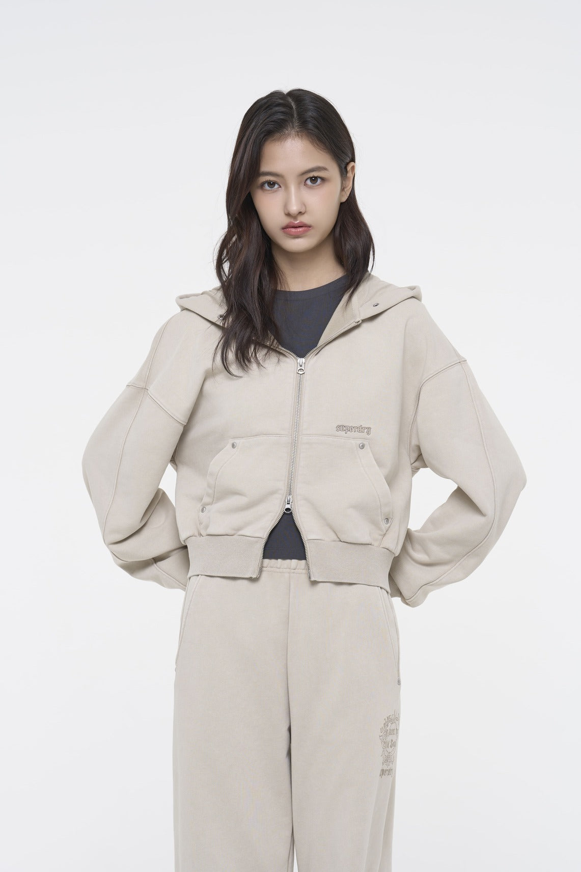 Washed Zip-Up Hoodie