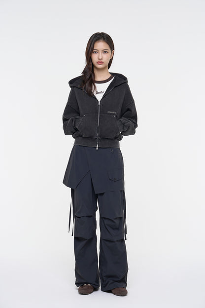 Washed Zip-Up Hoodie
