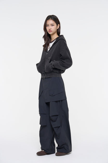 Washed Zip-Up Hoodie