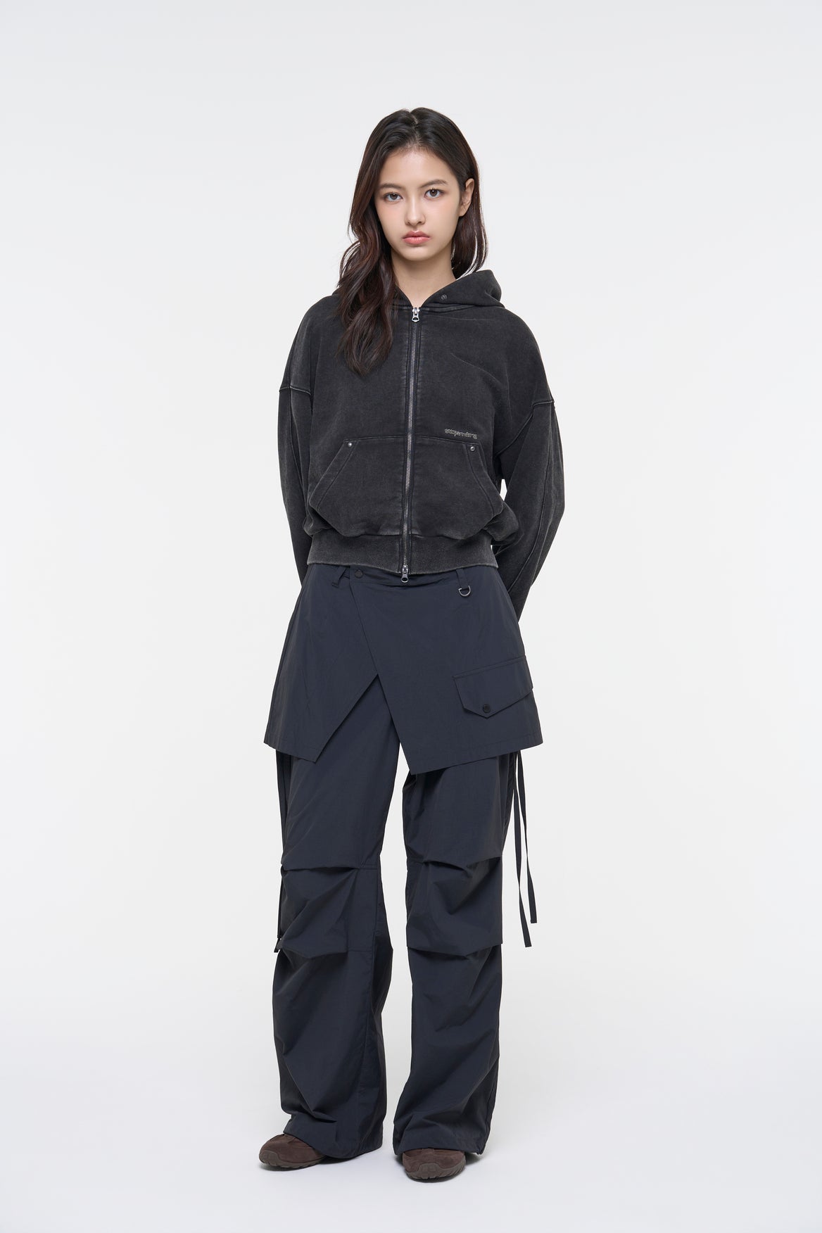 Washed Zip-Up Hoodie