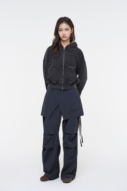 Washed Zip-Up Hoodie