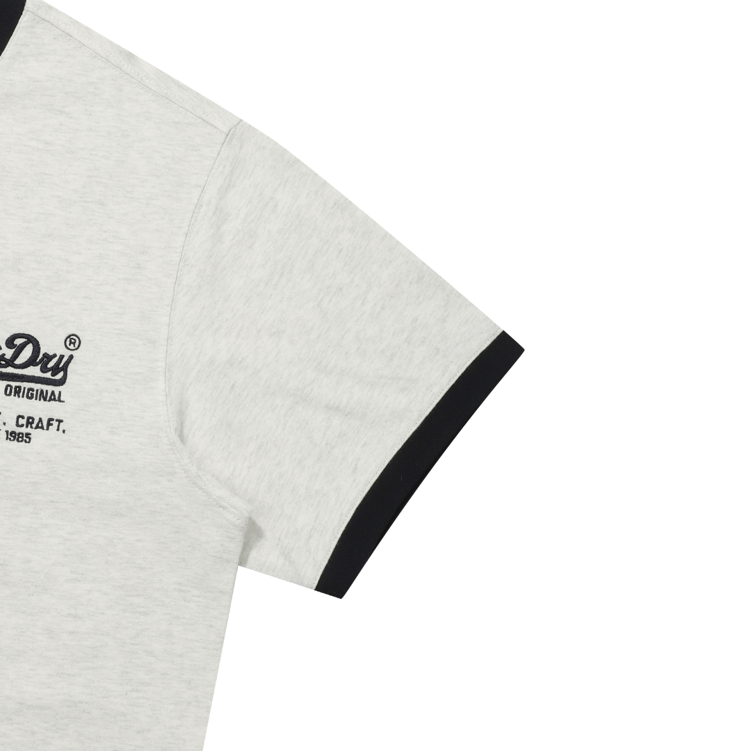 Vintage Logo Ringer T-Shirt - L/Grey