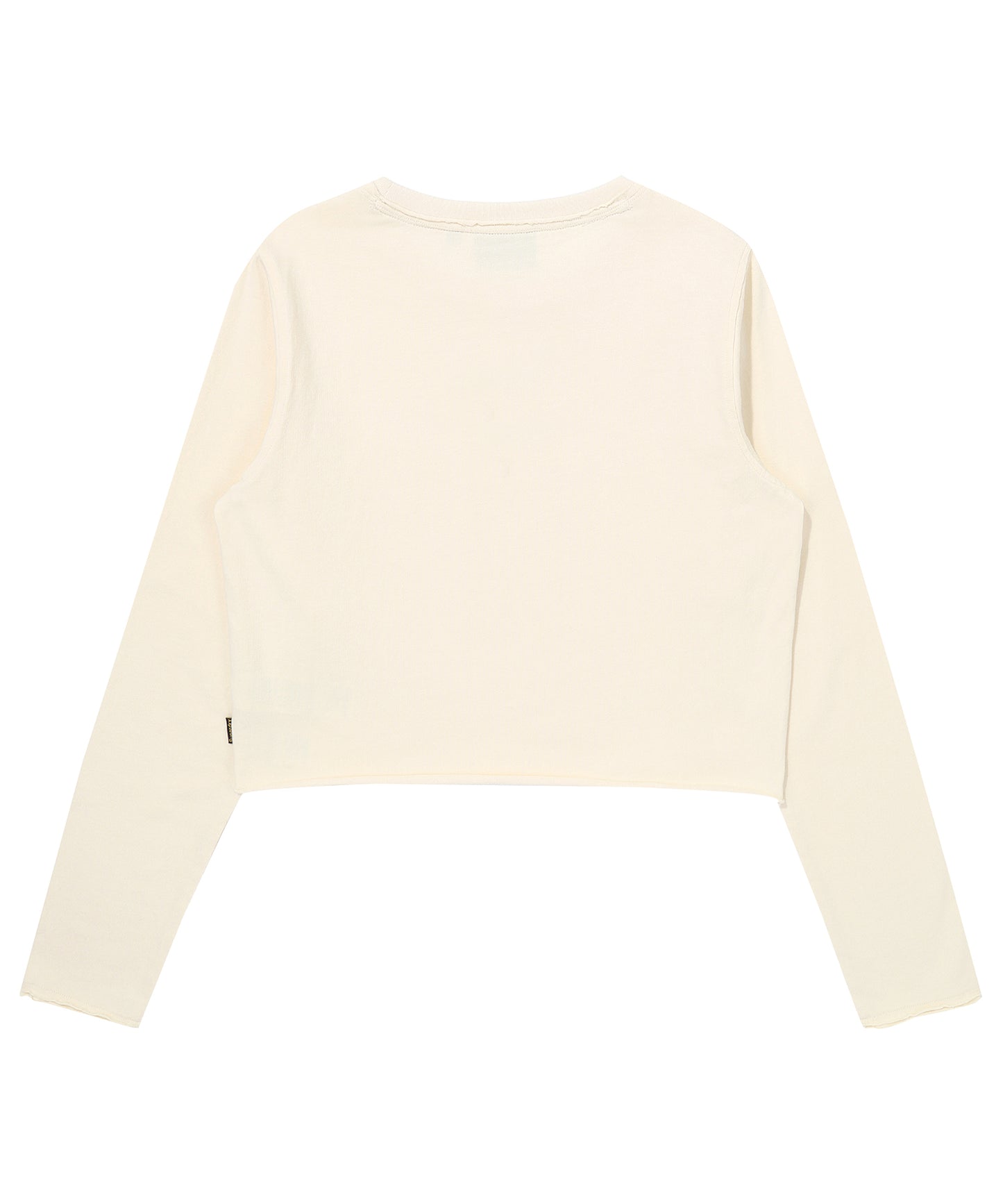W Washed Raw Cut Long Sleeve - Cream