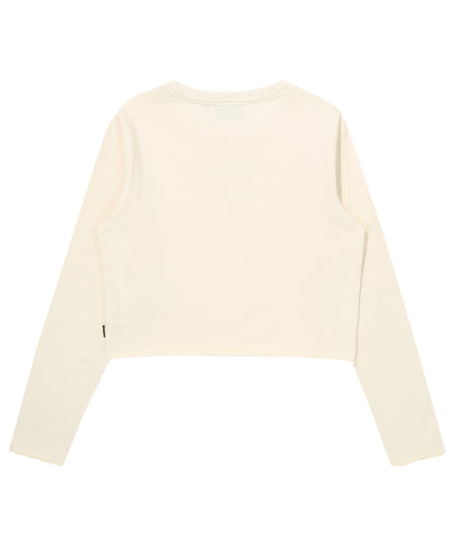 W Washed Raw Cut Long Sleeve - Cream