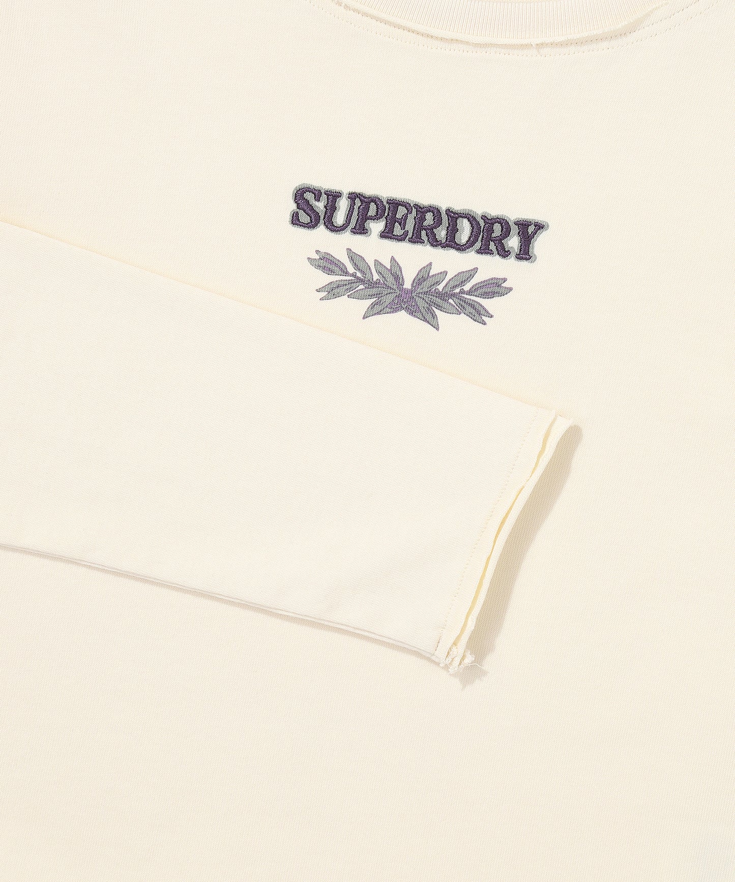 W Washed Raw Cut Long Sleeve - Cream