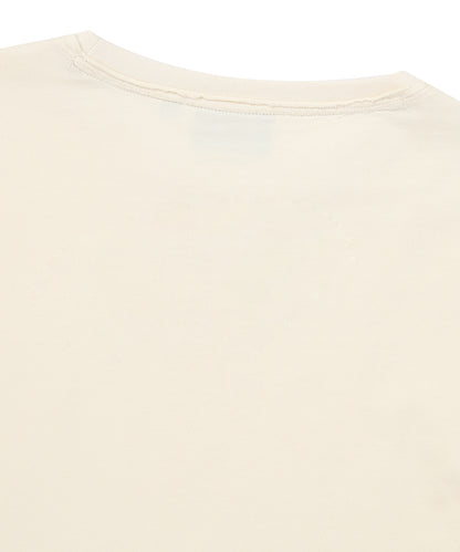 W Washed Raw Cut Long Sleeve - Cream