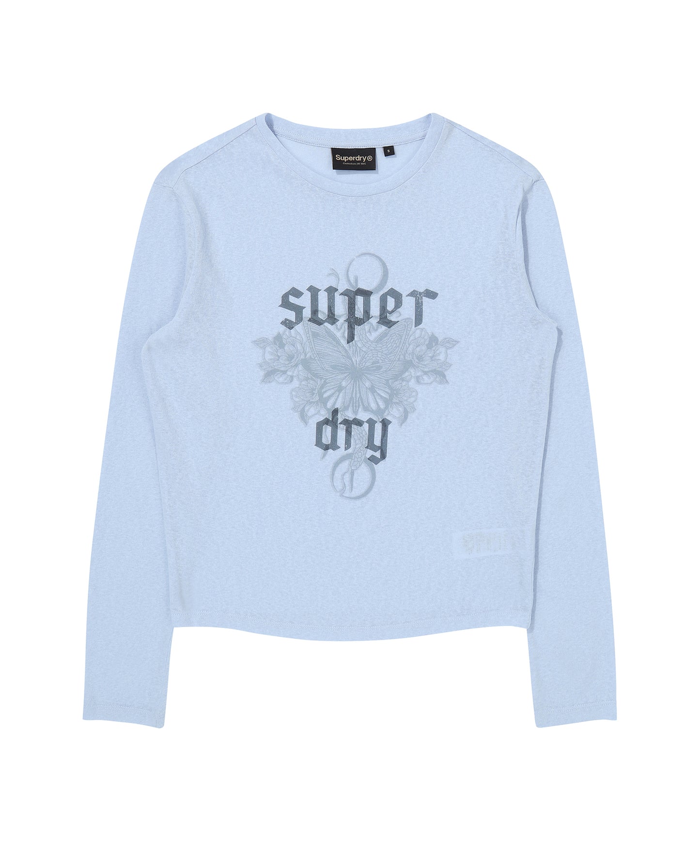 W Indie Sleaze Long Sleeve - Grey/Blue