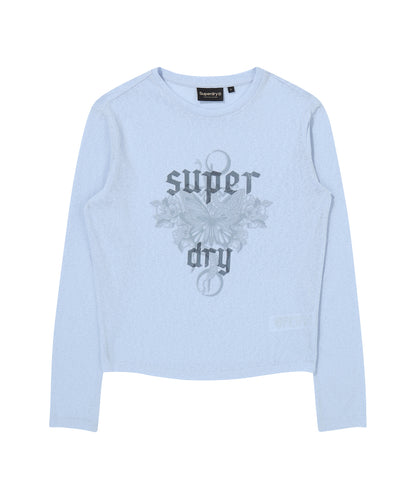 W Indie Sleaze Long Sleeve - Grey/Blue