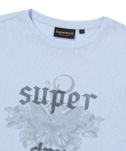 W Indie Sleaze Long Sleeve - Grey/Blue