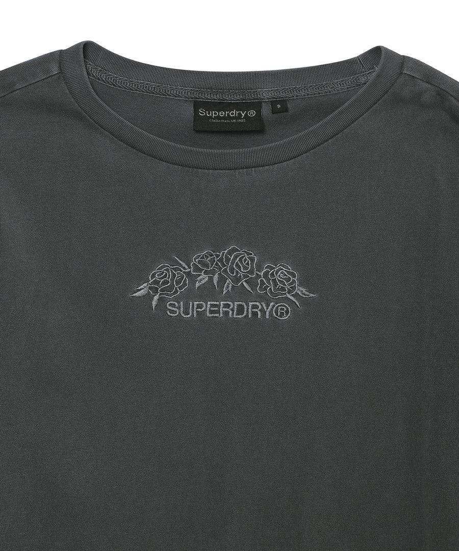 W Flower Embroidered Long Sleeve