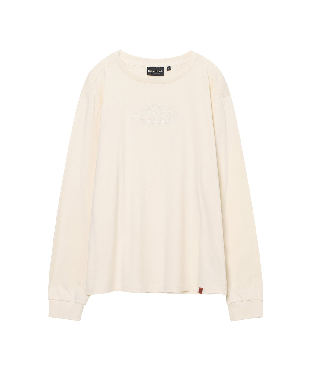W Flower Embroidered Long Sleeve