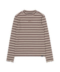 W Half-Neck Stripe Long Sleeve