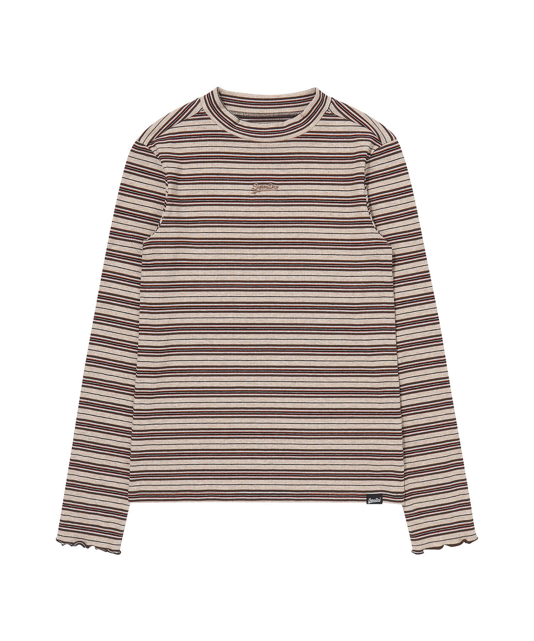 W Half-Neck Stripe Long Sleeve