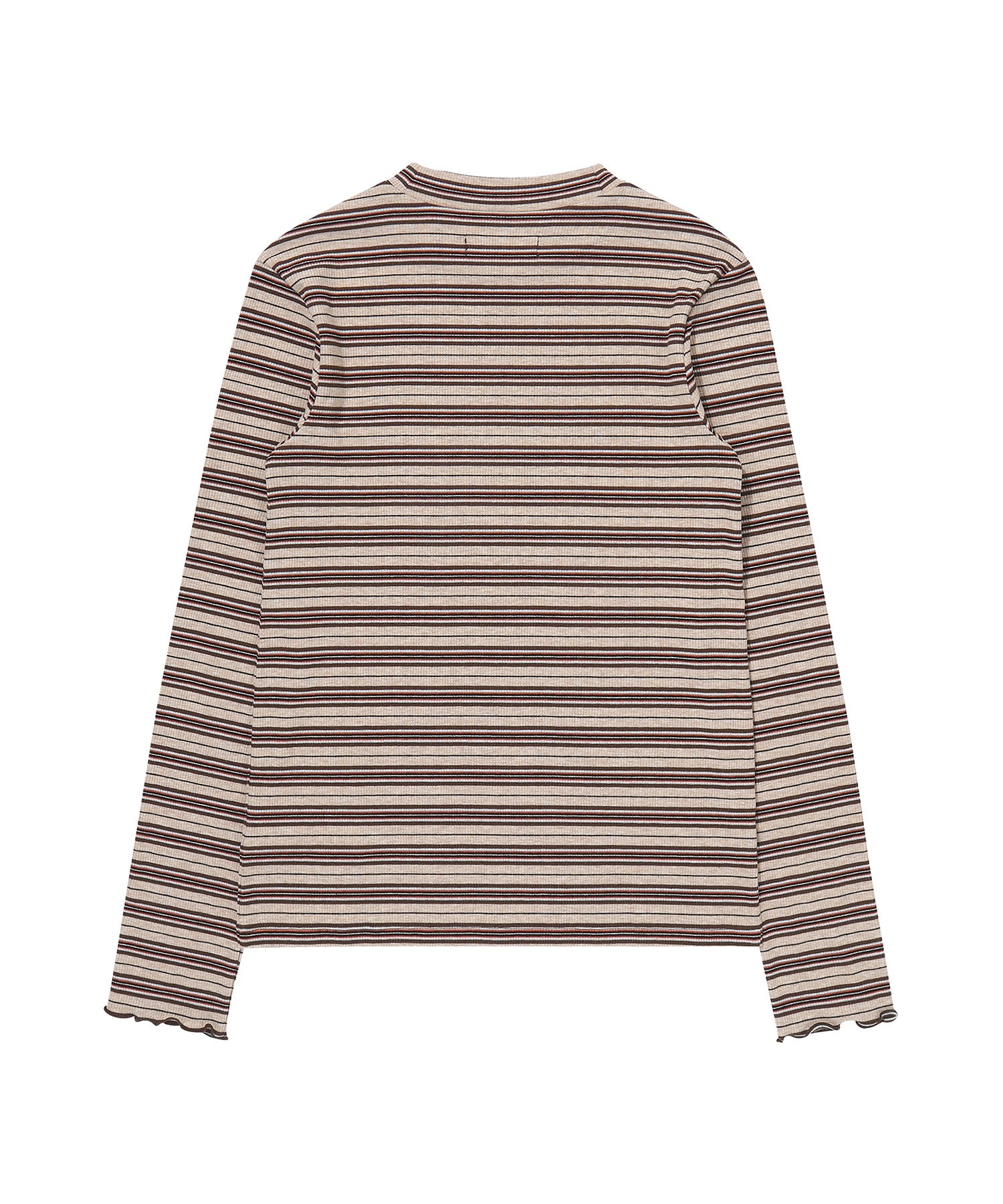 W Half-Neck Stripe Long Sleeve