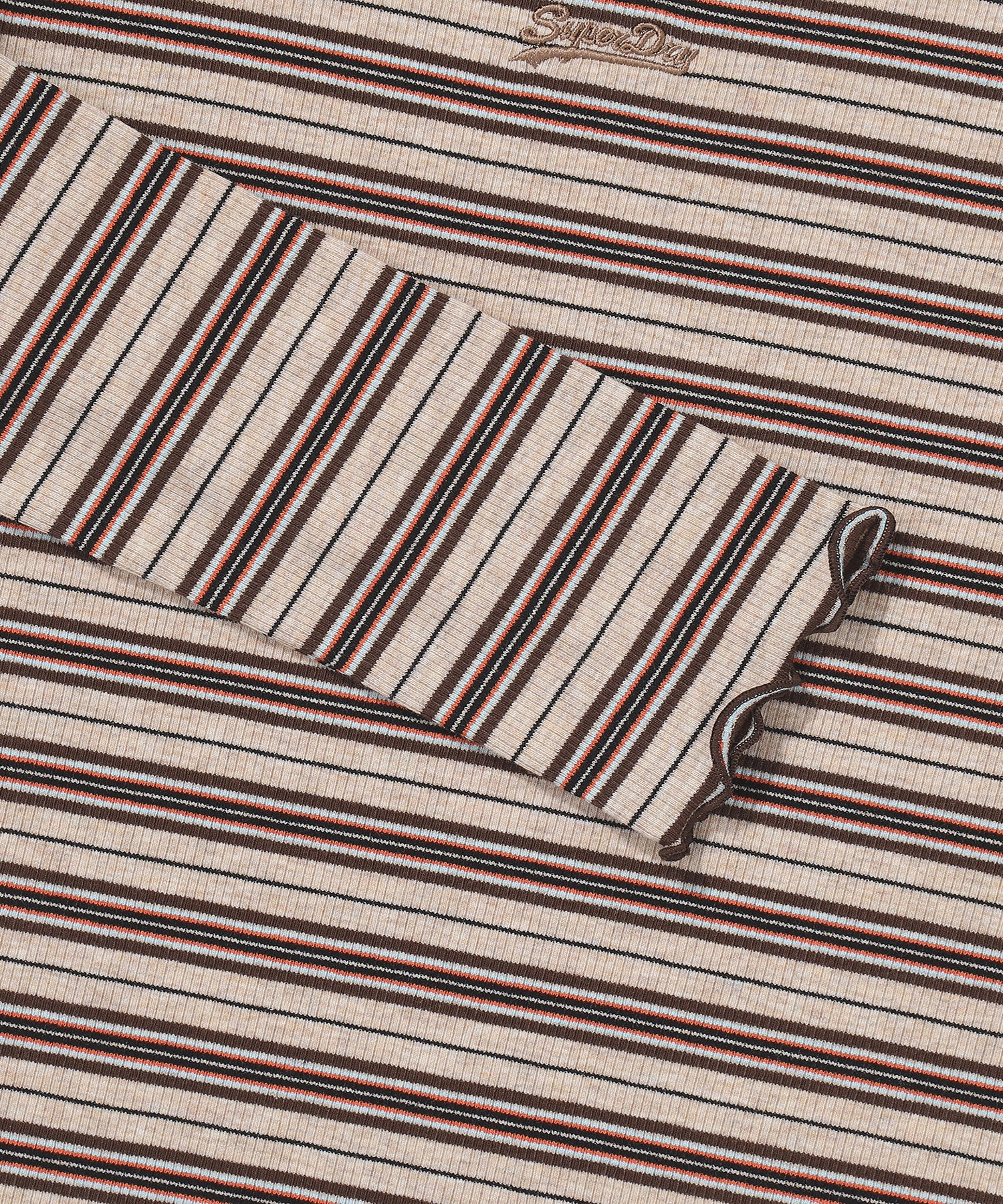 W Half-Neck Stripe Long Sleeve