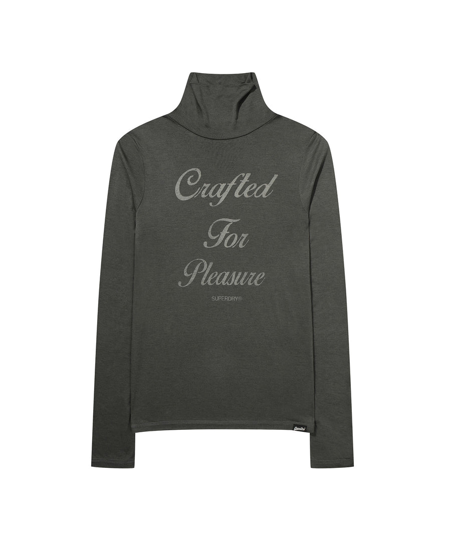 W Half-Neck Graphic Long Sleeve