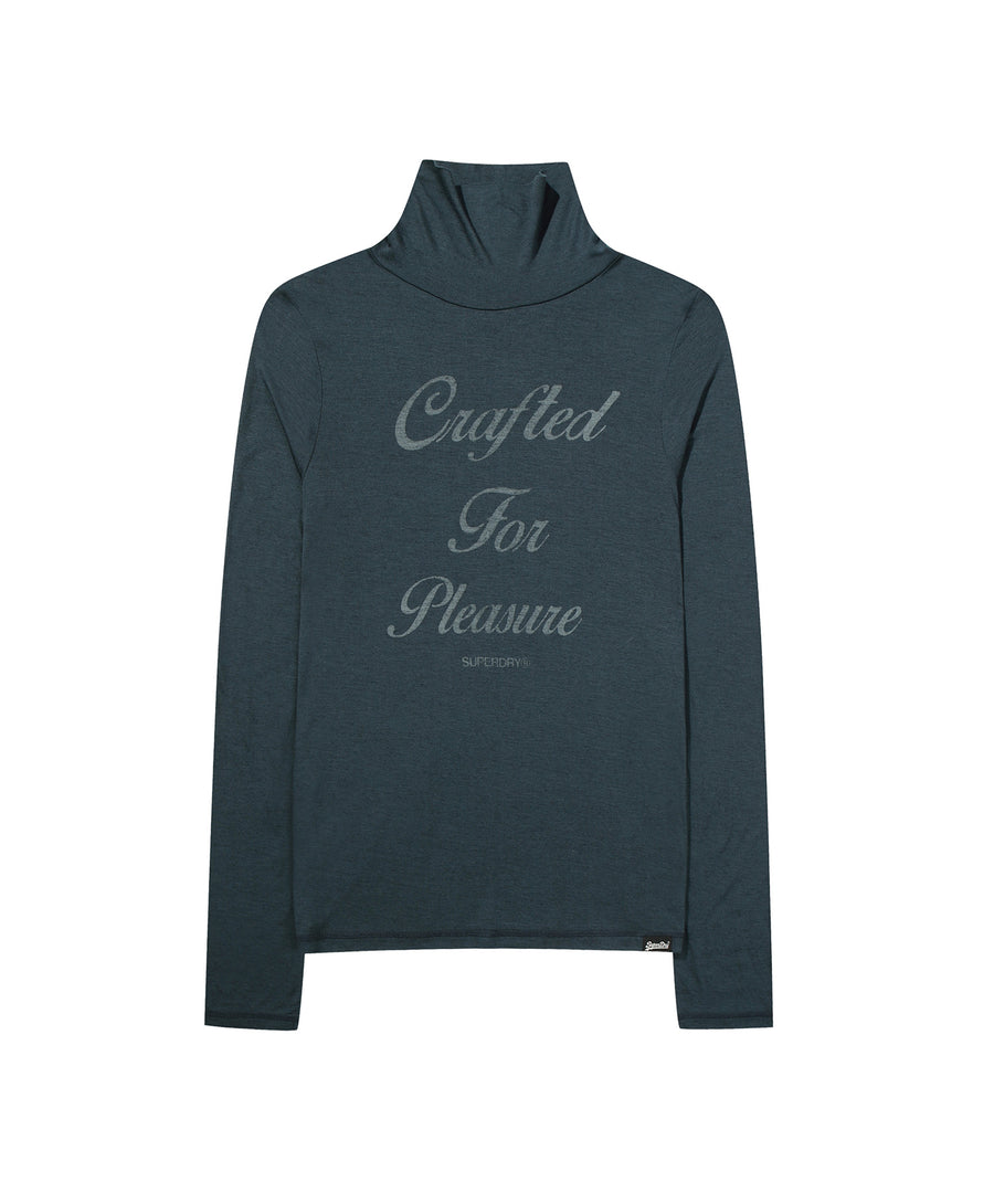 W Half-Neck Graphic Long Sleeve