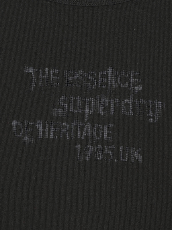 W Side Button Script Ls T-Shirt