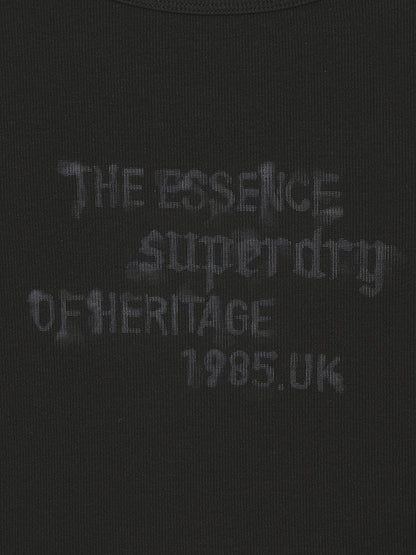 W Side Button Script Ls T-Shirt